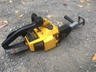 Mcculloch pro mac 510 vintage chainsaw with versa tool vt200 attachment,  look 3