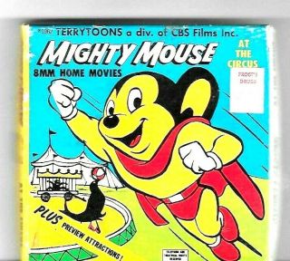Vintage Mighty Mouse At The Circus 8mm Home Movies
