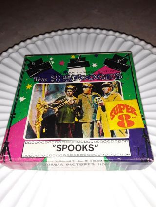 8mm 8 Columbia Pictures Home Movie -  Spooks  - The 3 Stooges - Vintage