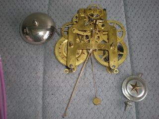 Vintage Antique Seth Thomas Clock Movement,  Plus Spare Parts.