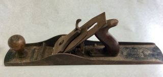 Vintage Stanley Bailey No.  6 Wood Plane Made In Usa Smooth Sole