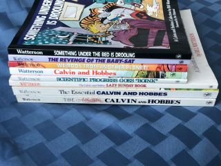 Vintage 8 Calvin And Hobbes Comic Strip Books By Bill Watterson 1980 