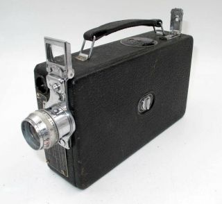 Beauty Kodak Cine Model K 16mm Movie Camera W/25mm F1.  9 Lens,  Cond.