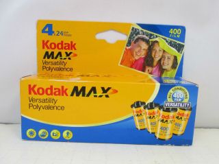 (4) Pack Kodak 400 Speed 35mm Color Film (24 Exp. ) Date: 09 - 2008 -