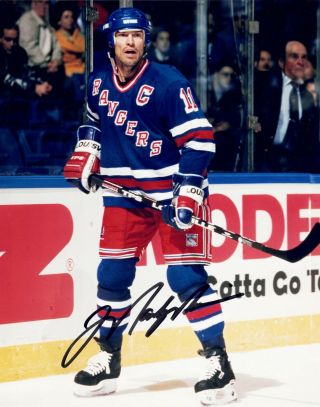 Mark Messier Signed York Rangers 8x10 Photo Autographed Norman James