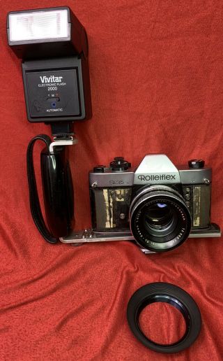 Vintage Rolleiflex Sl35 Film Camera Zeiss 50mm Planar 1.  8 Lens
