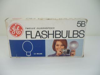 Vintage Ge 5b Flashbulbs - Full Box Of 12