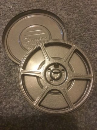 8mm Movie Film Metal Take Up Reel Compco 200’ With Can