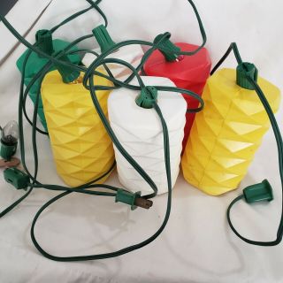 Vintage Blow Mold Camper Patio Lights Lanterns Set Of 6 Red Yellow Green White