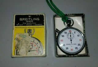 Vintage Breitling Geneve 1/5 Second Stopwatch,  Swiss Made Ca 1975,
