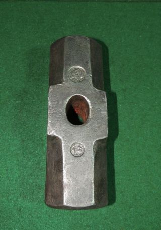 Vintage Atha 16 Lb Sledge Hammer G.  E.  Co.  Stock - N -