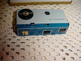 Yashica Y16 Vintage Subminiature Spy Camera - Blue W/case & Book