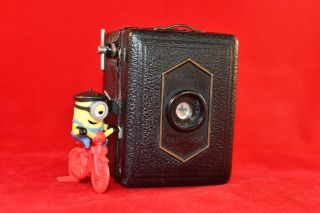 Zeiss Ikon Baby Box Camera 1934 - 1938,  Metal Body,  Good Leather,  4 " Cube
