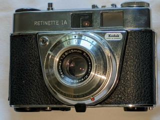 Kodak Retinette 1a Camera 35mm With Reomar 45mm F/ 2.  8 Lens Germany Ek831213