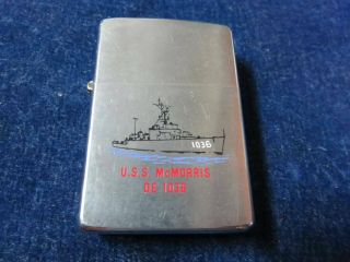 Orig Vintage " Zippo " Lighter " Uss Mcmorris - De 1036 " Usn - United States Navy