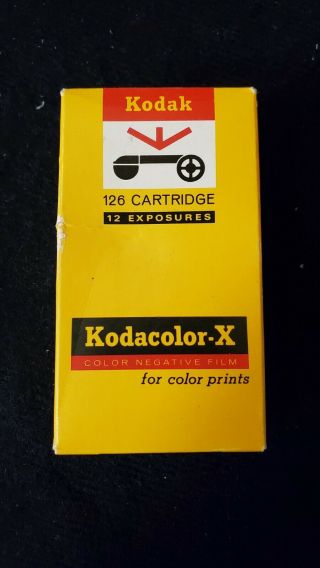 Nos Kodak Kodacolor - X Cx 126 - 12 Color Film For A 126 Format Camera - Expired
