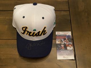 Joe Montana Autograph Signed Notre Dame Adidas Player Hat With Jsa