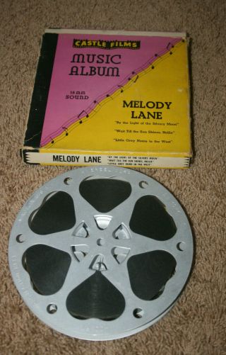 Vintage 16 Mm Film With Sound - Castle Films - Music Album - Melody Lane