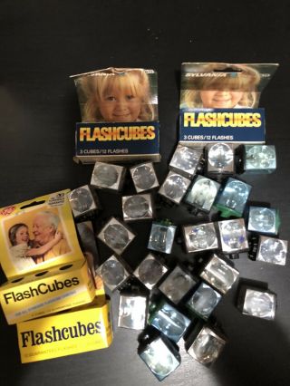 Sylvania,  Ge Flashcubes - 38 Cubes 12 Of Them In Boxes