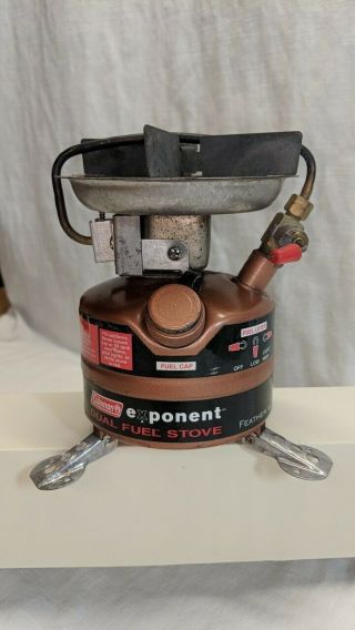 Vintage Backpacking Stove.  Coleman Exponent Dual Fuel Stove Feather 442