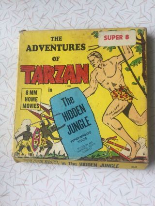 Vintage 8mm 8 Movie Reel " Adventures Of Tarzan The Hidden Jungle "