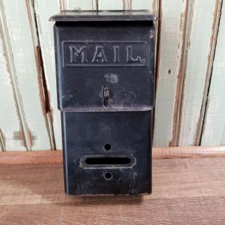Vintage Fulton Corp.  Il Wall Mount Mailbox Black Metal Mail Box