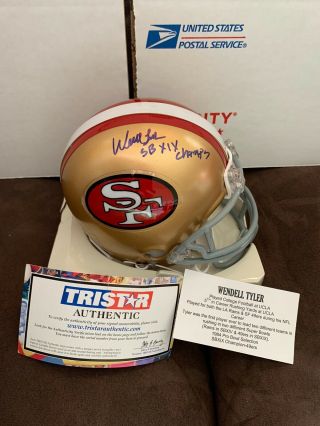 Wendell Tyler San Francisco 49ers Autographed Signed Mini Helmet Tristar