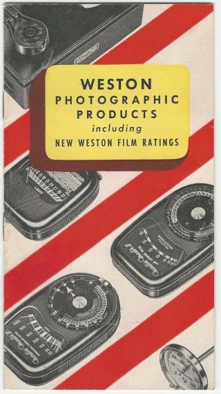 Vintage Weston Photographic Products Exposure Meter Brochure American Camera