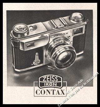 1941 Zeiss Ikon Contax Camera Vintage Print Ad