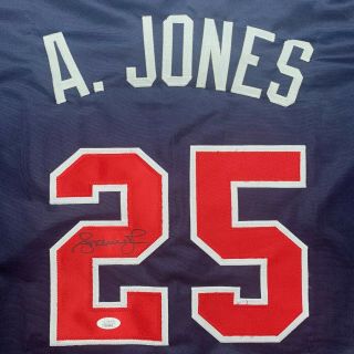 Andruw Jones autographed signed jersey MLB Atlanta Braves JSA 2