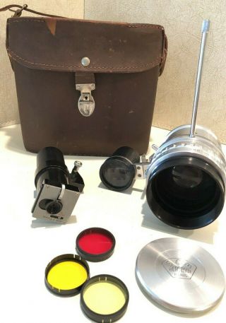 Som Berthiot Pan Cinor F2.  8 20 - 60 Lens In Leather Case, 2