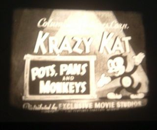 LQQK vintage 1930s 16mm film shorts LITTLE RASCALS,  CARTOONS,  KRAZY KAT 3