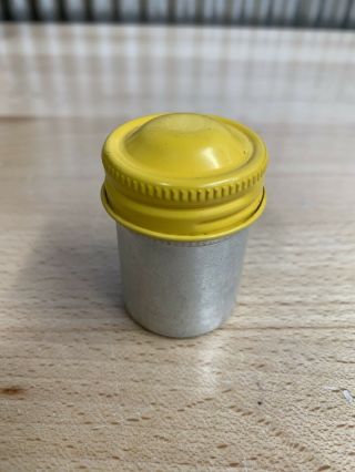 Kodak Metal 35mm Empty Film Tin Cans Screw On Lid - Geocaching - Vintage