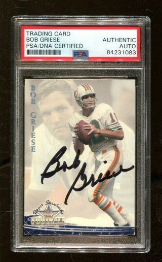 Bob Griese Signed 1994 Ted Williams Card 32 Autographed Dolphins Psa/dna 1083