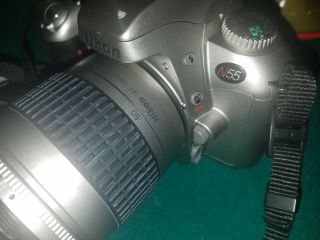 Vintage Nikon N55 35mm Film Camera W/ Nikon Af Nikkor 28 - 80mm 1:3.  3 - 5.  6 G Lens