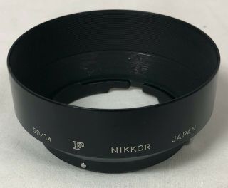 Vintage Nikon Nikkor F 50/1.  4 Lens Hood Black Japan