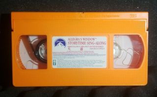 VINTAGE NICK JR.  VHS Allegra ' s Window: Storytime Song - Along Orange Tape RARE HTF 3