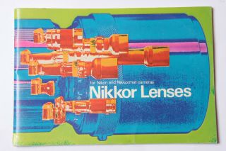 Nikon Nikkor Lenses Brochure Literature Sales Booklet - English - B3