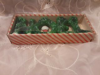 1960 Holt Howard Vintage Christmas Noel Candle Holder W Box Japan santa 2