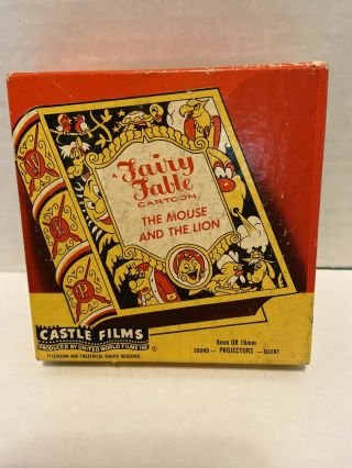 Vintage Fairy Tale Cartoon The Mouse And The Lion 16mm Film Movie Castle Fun