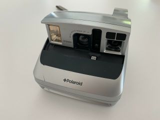 Vintage Polaroid One 600 Instant Film Camera Silver Black 100mm Focus - No Film