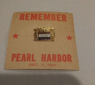 Vintage Wwii Remember Pearl Harbor Lapel Pin