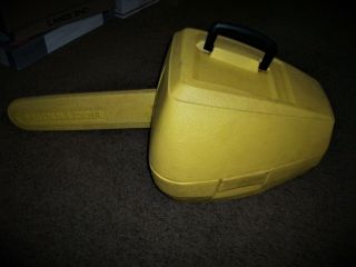 Vintage Mcculloch Chainsaw Case Plastic Yellow From 320 Chainsaw