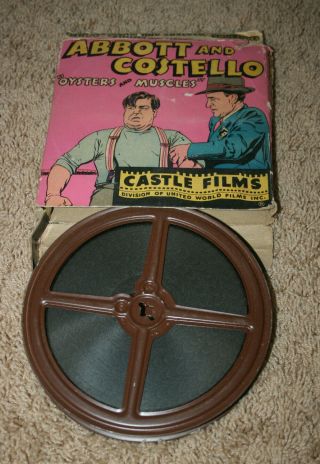 16 Mm B & W Sound 809 Castle Films - Abbott & Costello " Oysters And Muscles "