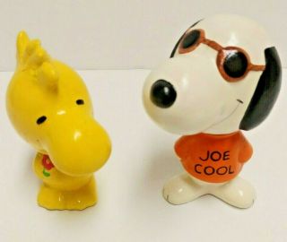 Vintage Snoopy Joe Cool 1966 Bobblehead Woodstock 1972 Bobblehead
