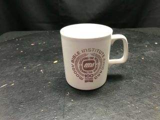 Vintage Moody Bible Institute Chicago 100 Years Coffee Mug / Cup Kilncraft