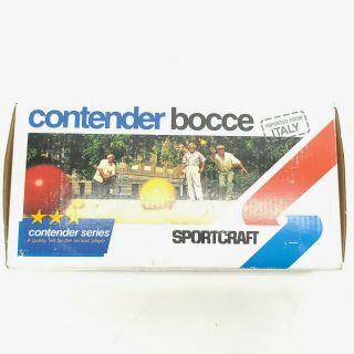 Sportcraft Contender Series Bocce Ball Set Made In Italy Vintage 2