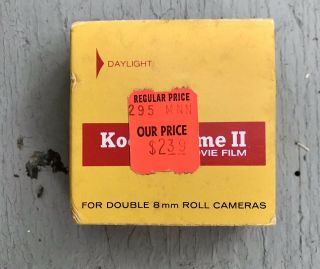 Kodak Kodachrome Ii Color Movie Film For Double 8mm Cameras.  Exp Dec/1974
