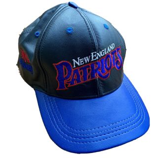 Vintage 90’s England Patriots Modern Team Nfl Leather Snapback Hat Football