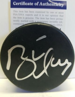 Brett Hull Signed Autographed Redwings,  Blues Hockey Puck.  Psa/dna